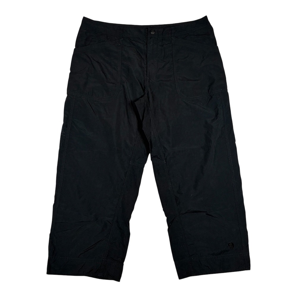 Mountain Hardwear Womens Size 12 Black Nylon Hiking Capri Mesa Pants OL1163
